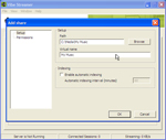 New shared directory dialog
